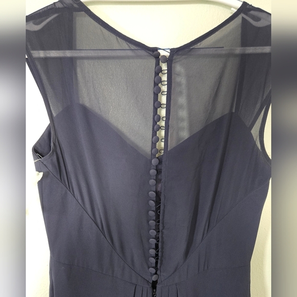 Bill Levkoff Navy Sample Gown Size 10 - Picture 3 of 9